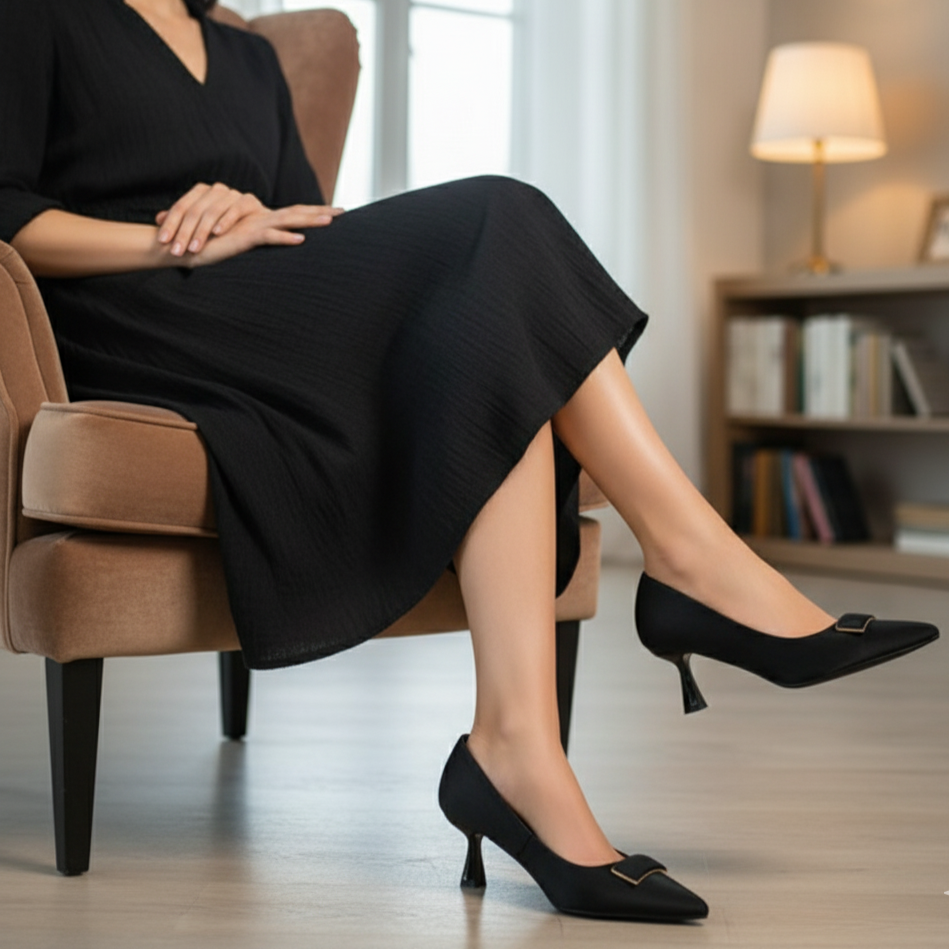 Escarpins en cuir noir