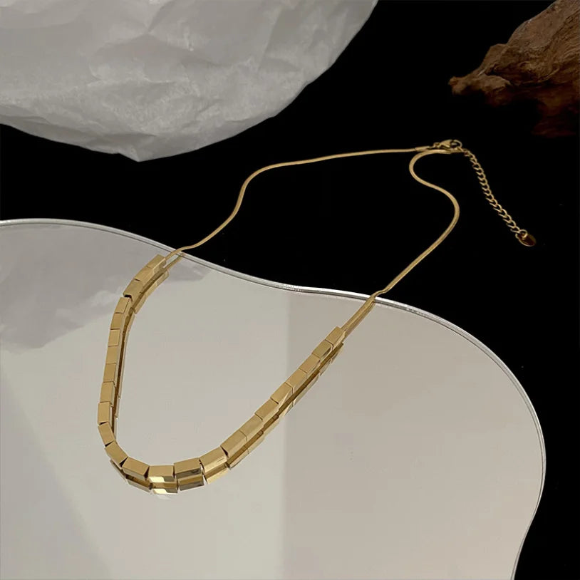 Necklace with Gold Bar