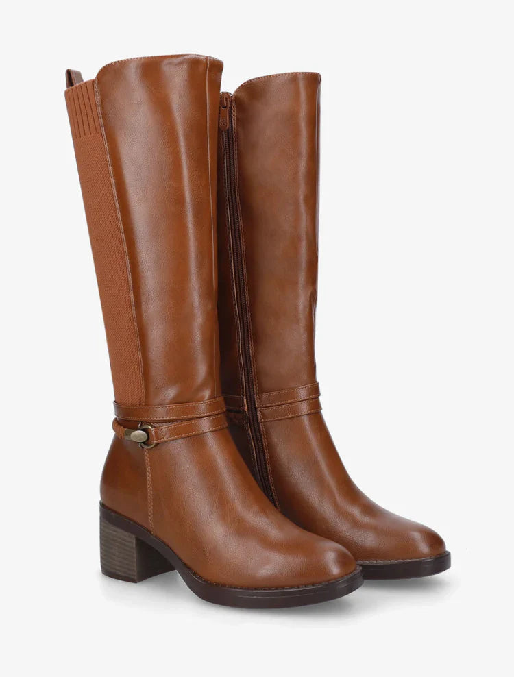 Bottes en simili à sangle tressée