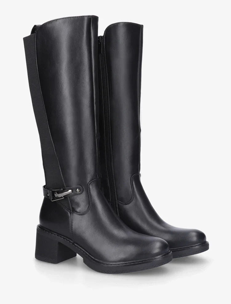 Bottes élastiquées en simili à boucle