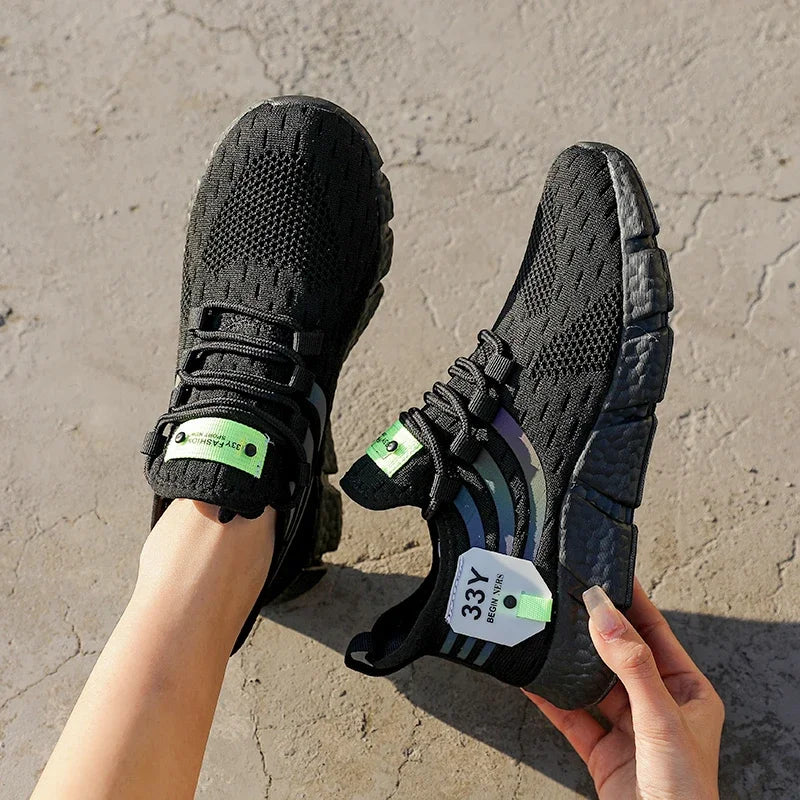 Women's Lightweight Vulcanized Sneakers – Breathable Casual Sports Shoes