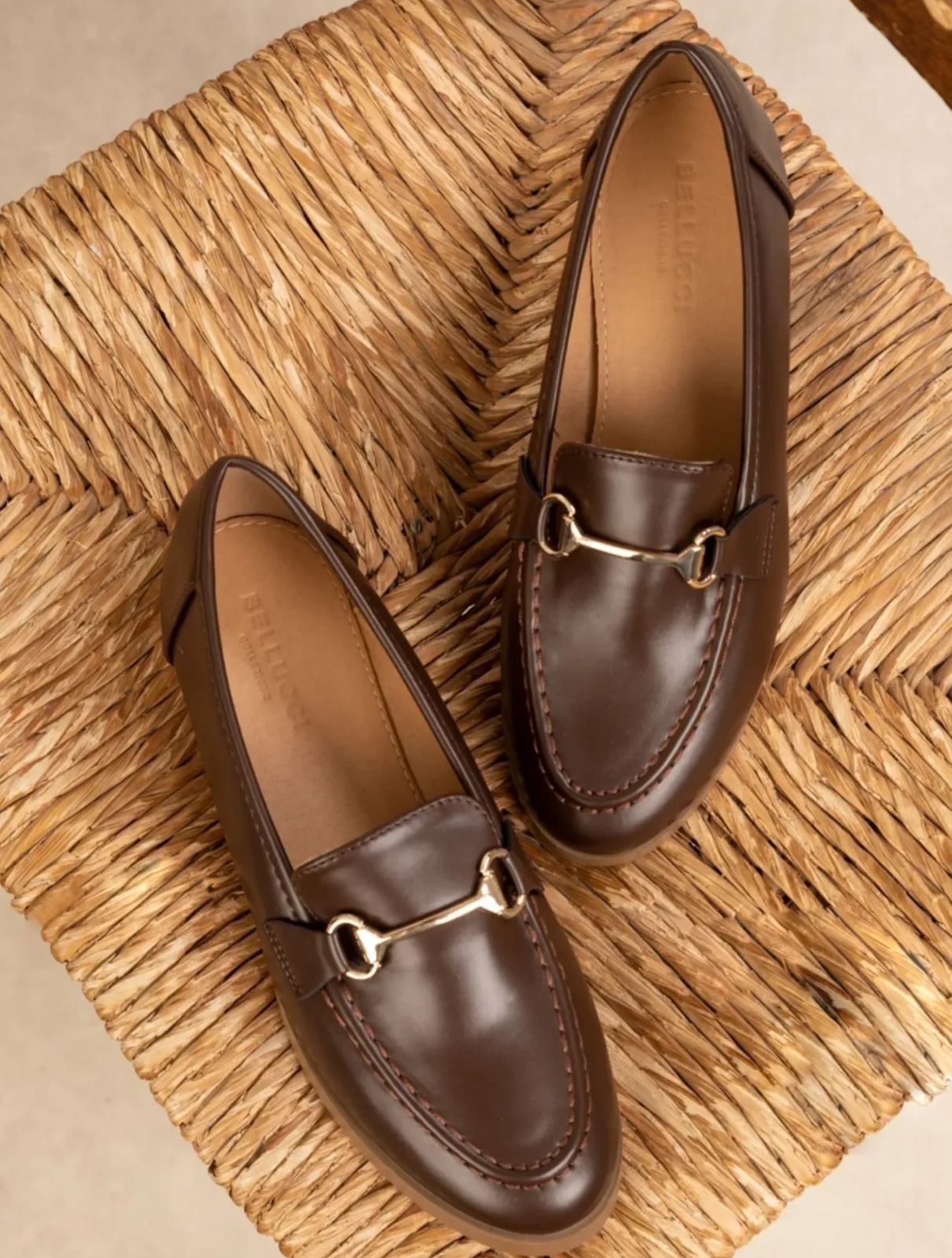 Mocassins plats en similicuir avec boucle