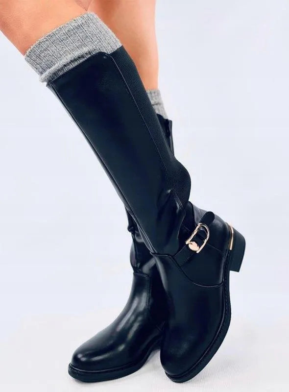 Bottes élastiquées style cavalière