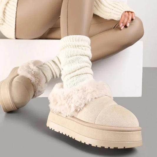 UGG à plateforme avec fourrure