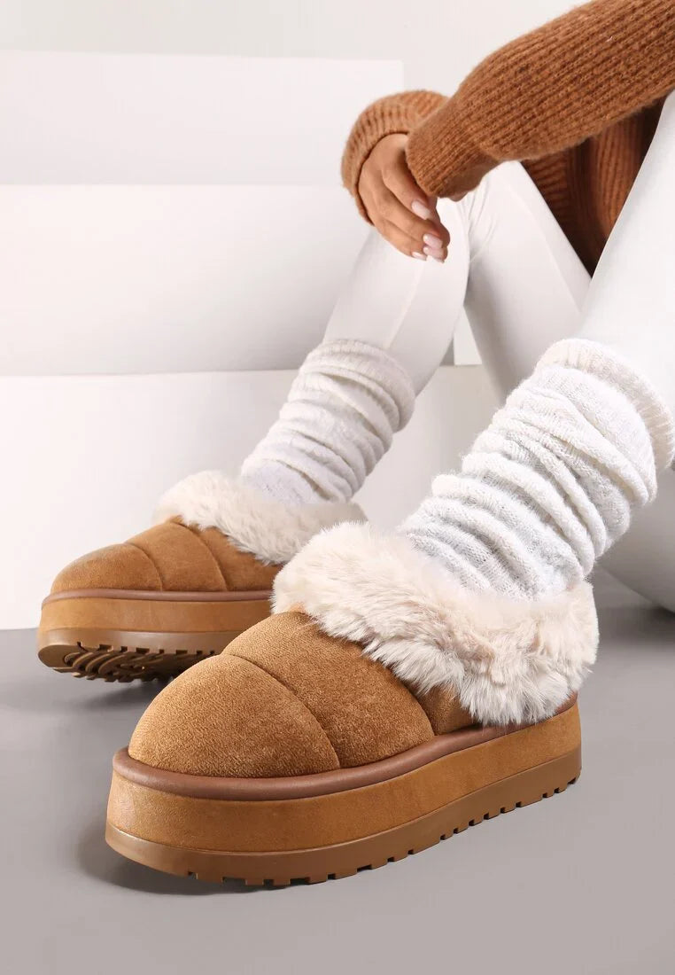 UGG à plateforme avec fourrure