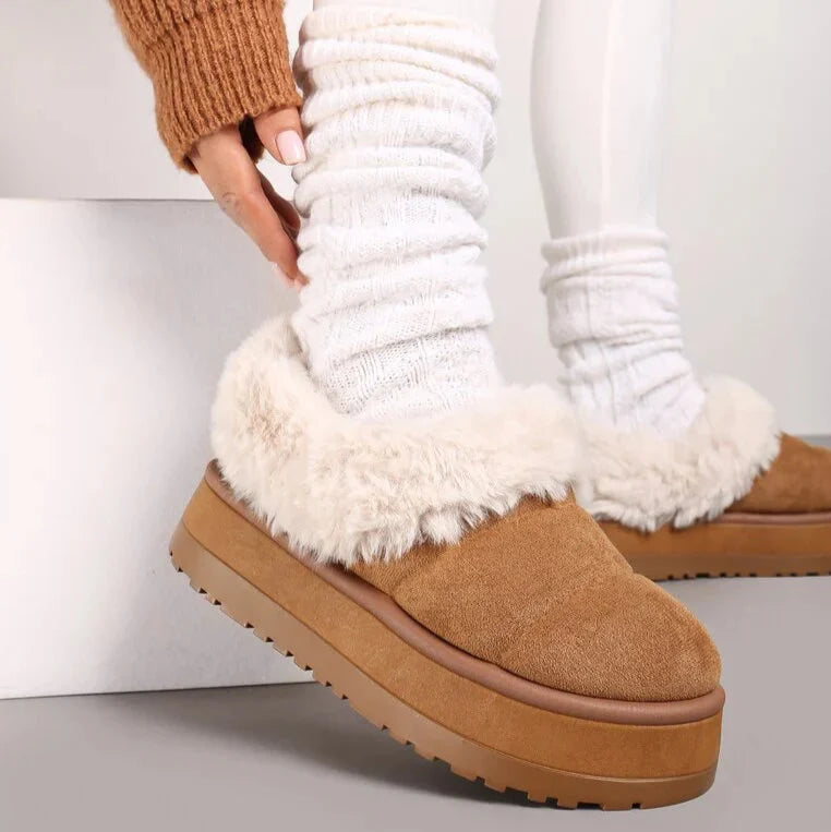 UGG à plateforme avec fourrure
