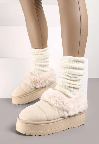 UGG à plateforme avec fourrure