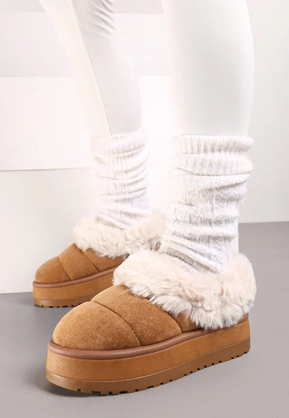 UGG à plateforme avec fourrure