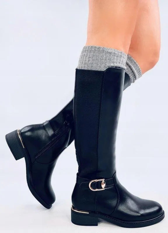 Bottes élastiquées style cavalière