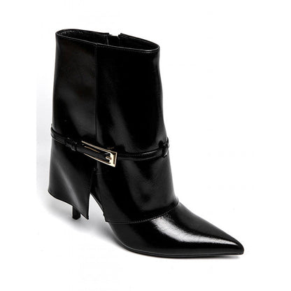 Bottes à talons hauts à boucle métallique