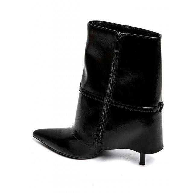 Bottes à talons hauts à boucle métallique