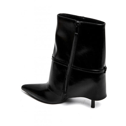 Bottes à talons hauts à boucle métallique