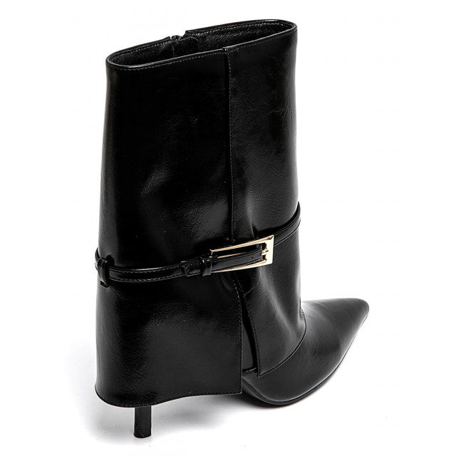 Bottes à talons hauts à boucle métallique