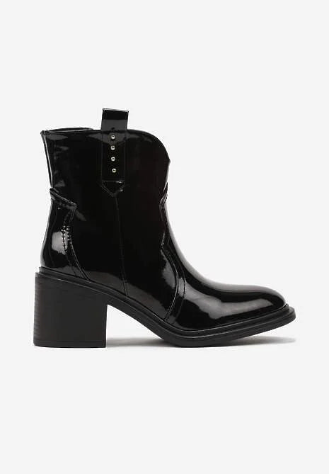Bottines à gros talon noires
