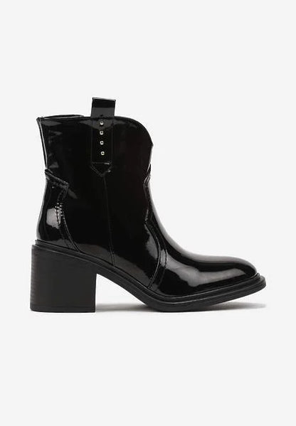Bottines à gros talon noires