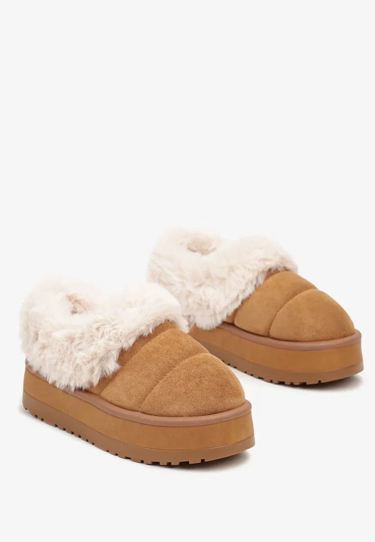 UGG à plateforme avec fourrure