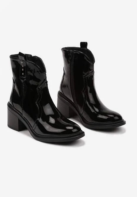 Bottines à gros talon noires