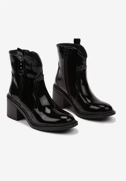 Bottines à gros talon noires