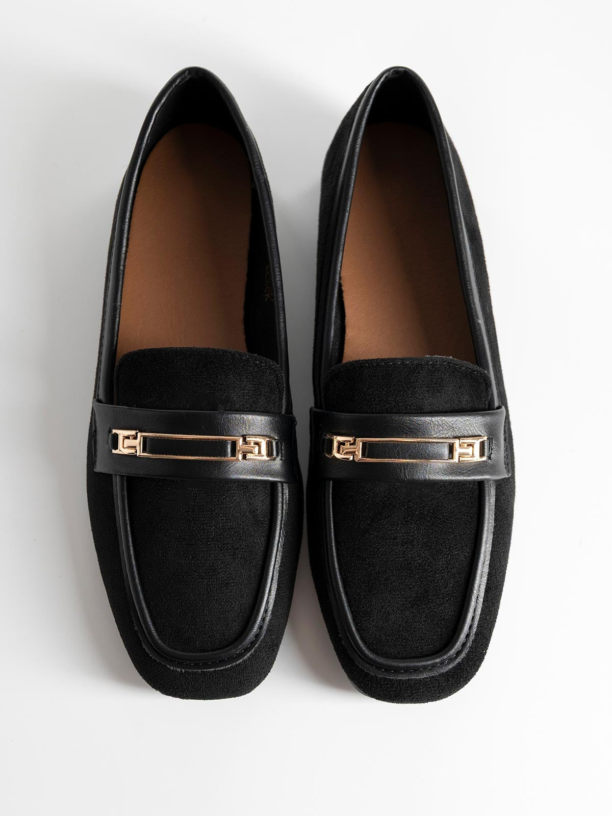 Mocassins en daim avec boucle discrète