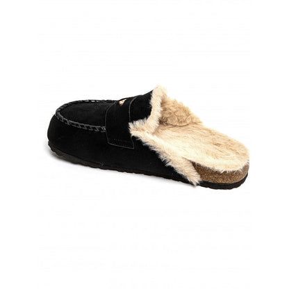 Sabot fourrées en daim