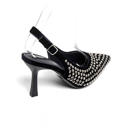 Escarpins à bride arrière avec zircons