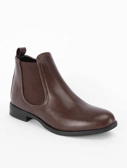 Bottines plates chelsea en simili