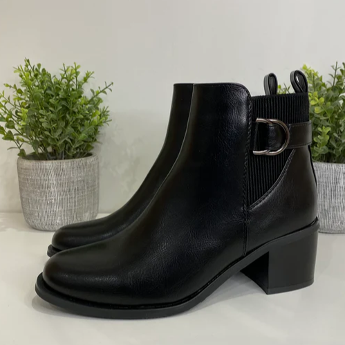 Bottines  à Talon avec Sangle Dorée Votre
