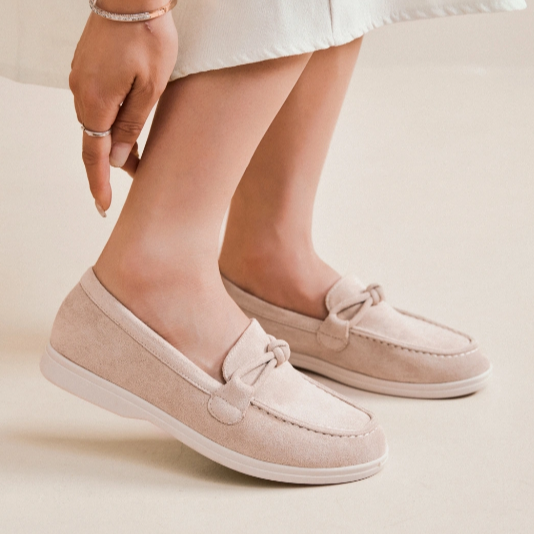 mocassin à semelle fine violine