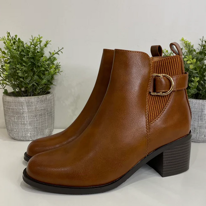 Bottines  à Talon avec Sangle Dorée Votre