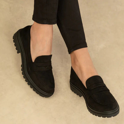 Mocassins plats en simili-daim