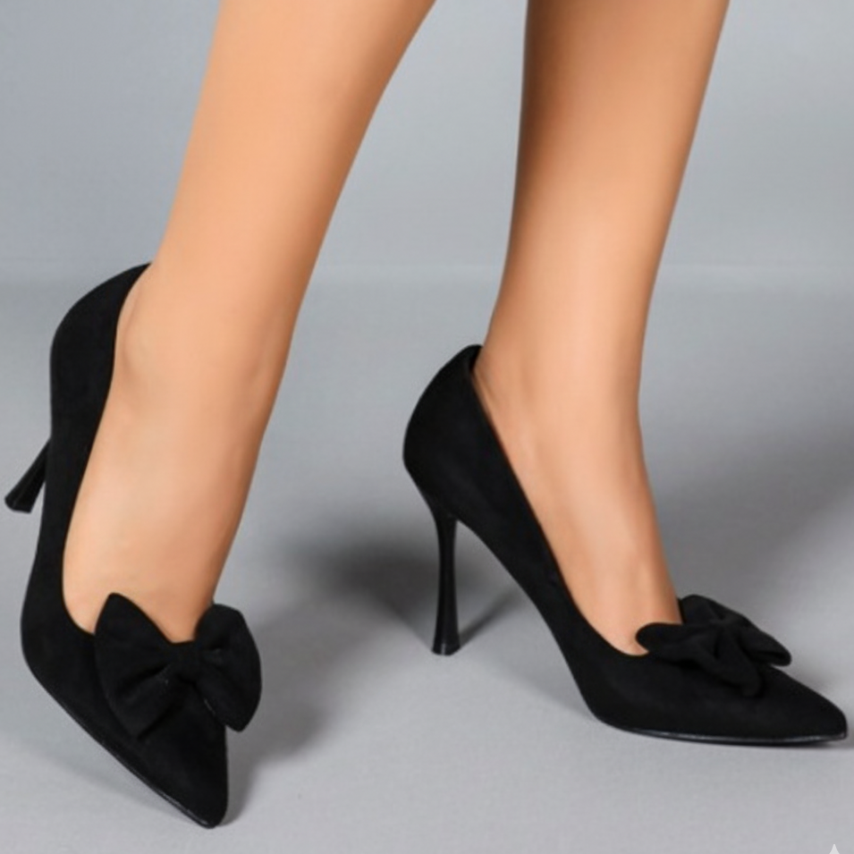 Escarpin mi-hautes avec nœud