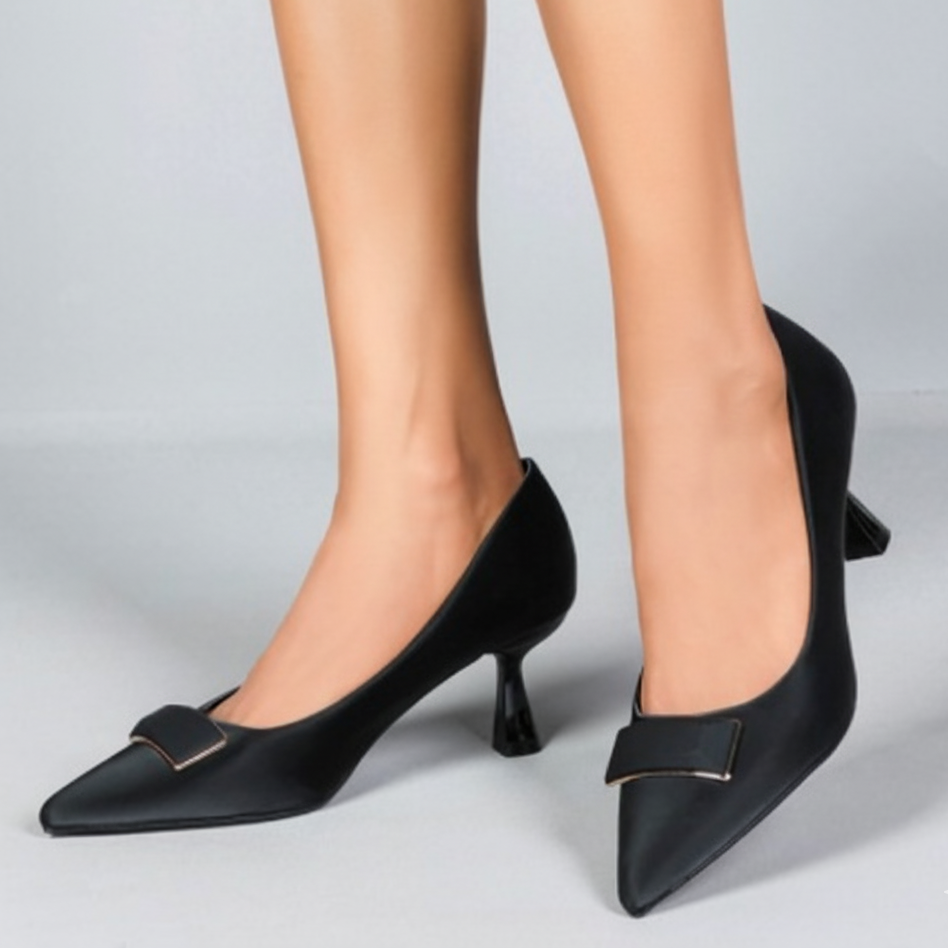 Escarpins en cuir noir