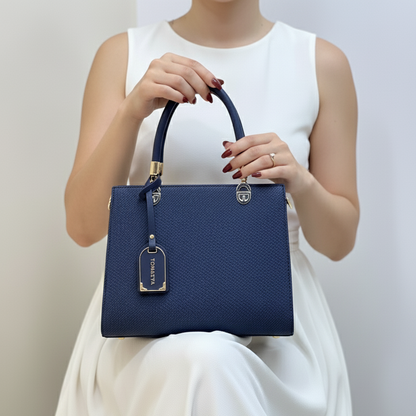 Medium Sac à Main Effet Tissu Avec Pendentif