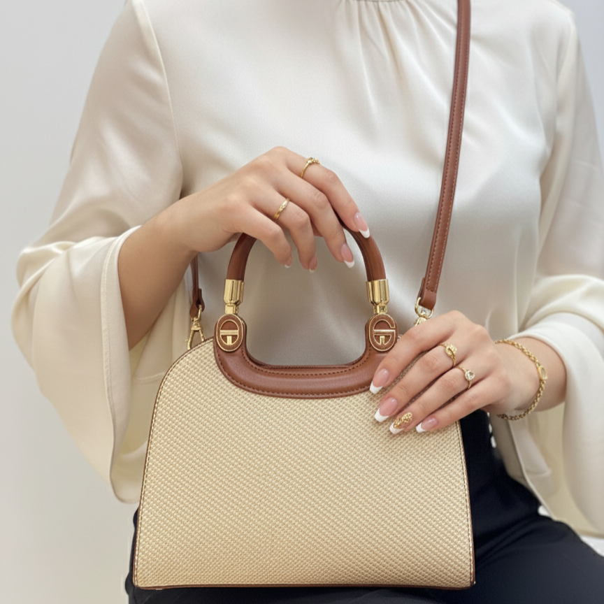 sac à main en cuir tressé