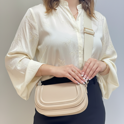 Sac À Bandoulière Tendance À Rabat De Couleur Unie