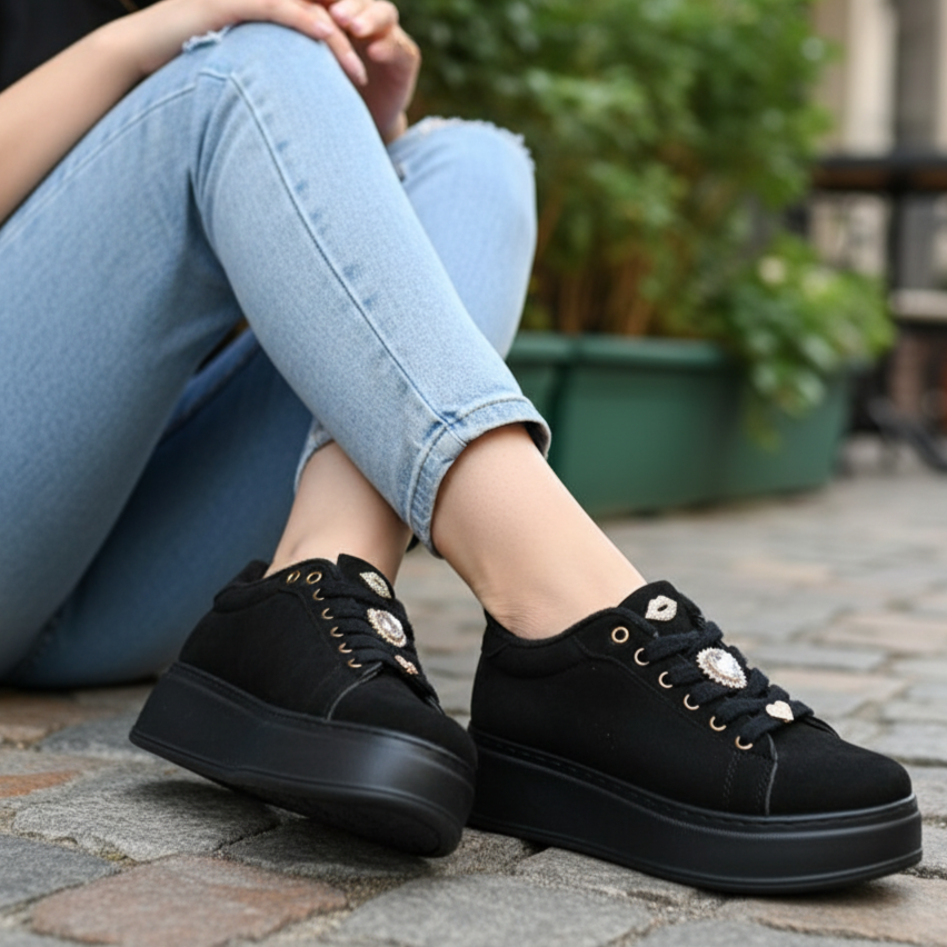 Baskets à lacets tellement confortables