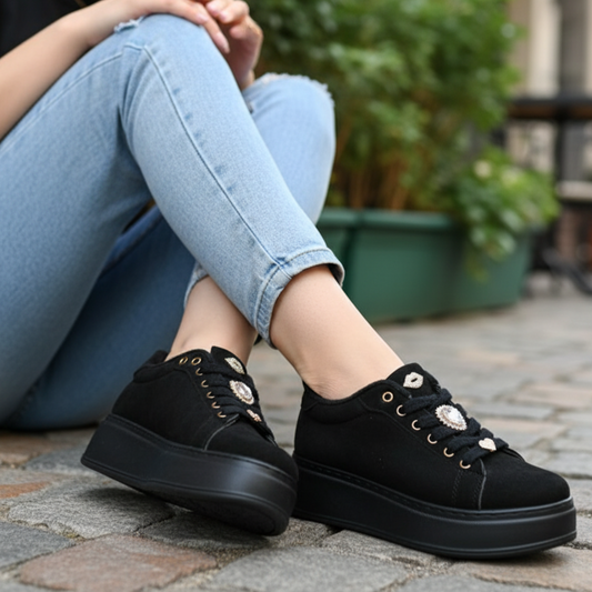 Baskets à lacets tellement confortables