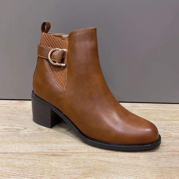 Bottines  à Talon avec Sangle Dorée Votre