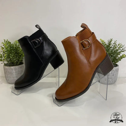 Bottines  à Talon avec Sangle Dorée Votre