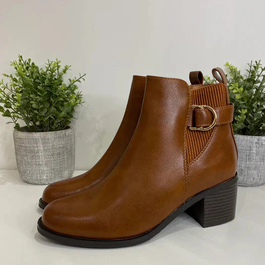Bottines  à Talon avec Sangle Dorée Votre