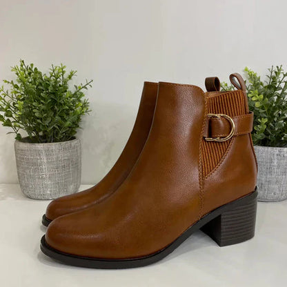 Bottines  à Talon avec Sangle Dorée Votre