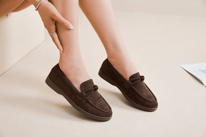 mocassin à semelle fine violine