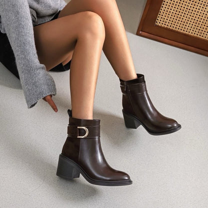 Bottines bi-matière à talon