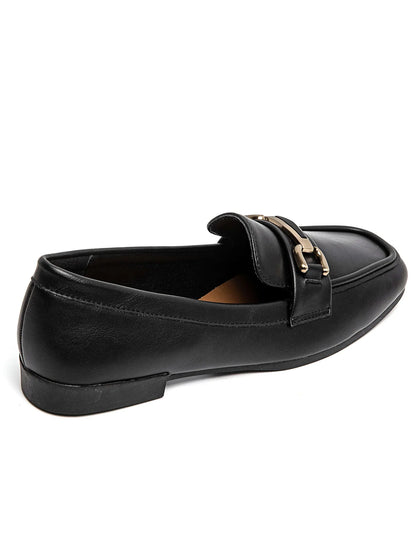 Mocassins en Simili Cuir avec Détail Métallique