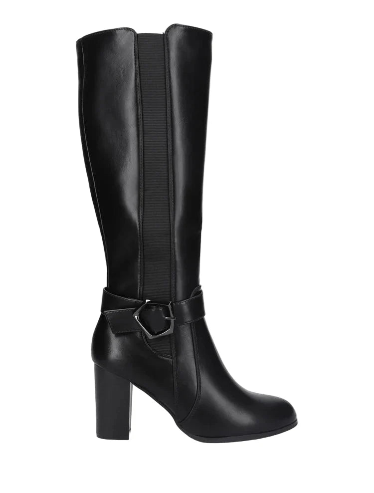 Bottes élastiquées à talon haut