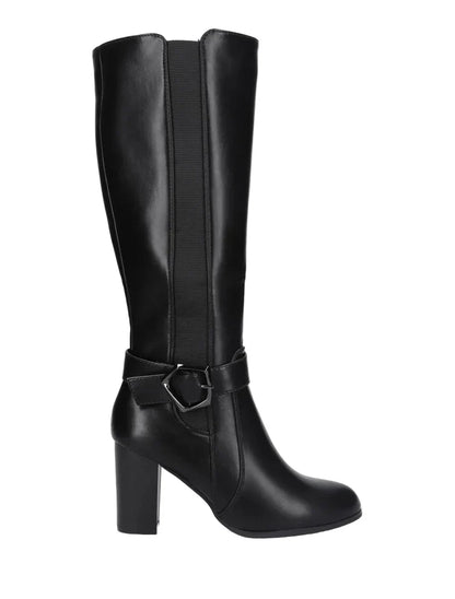 Bottes élastiquées à talon haut