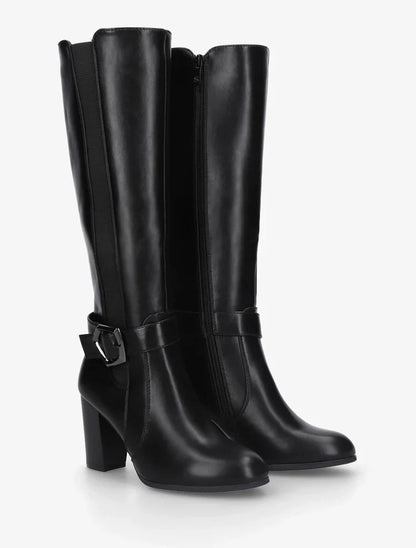 Bottes élastiquées à talon haut