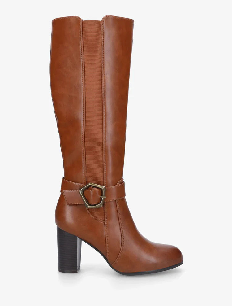 Bottes élastiquées à talon haut