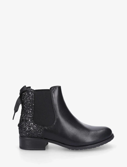 Bottines en simili à contrefort pailleté