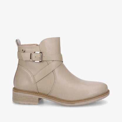 Bottines unies en simili Cuir